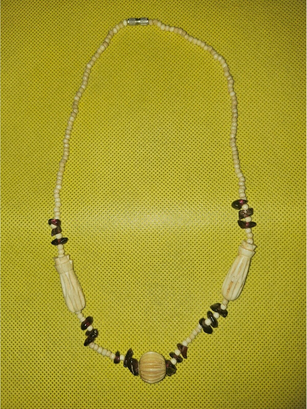 Vintage Wood Beaded Necklace unknown origin as-is